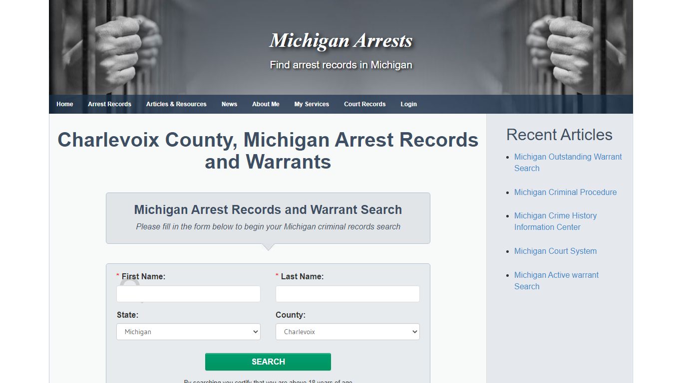 Charlevoix County, Michigan Arrest Records and Warrants