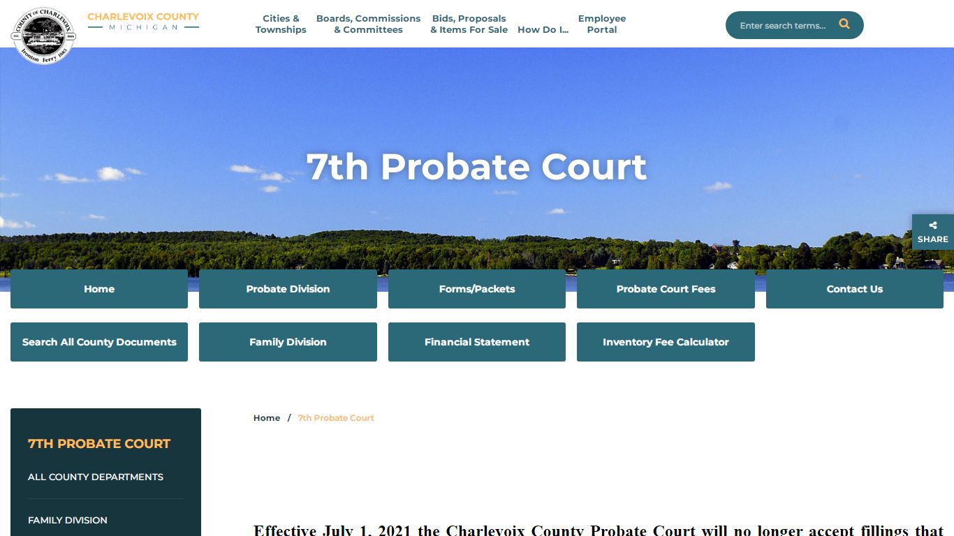7th Probate Court - Charlevoix County, Michigan